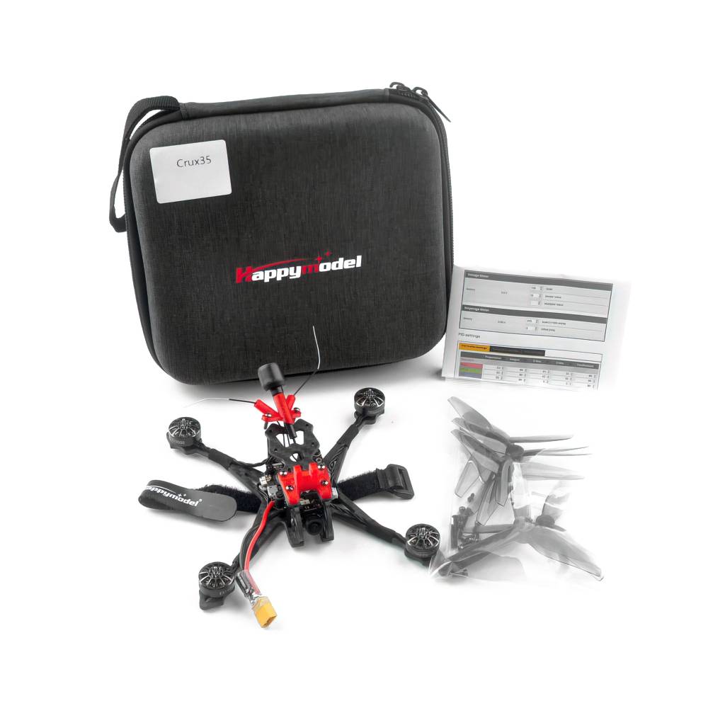 Happymodel Crux35 4S Analog Freestyle Racing Drone w/ Caddx Ant Camera - <b>BNF FRSKY</b>